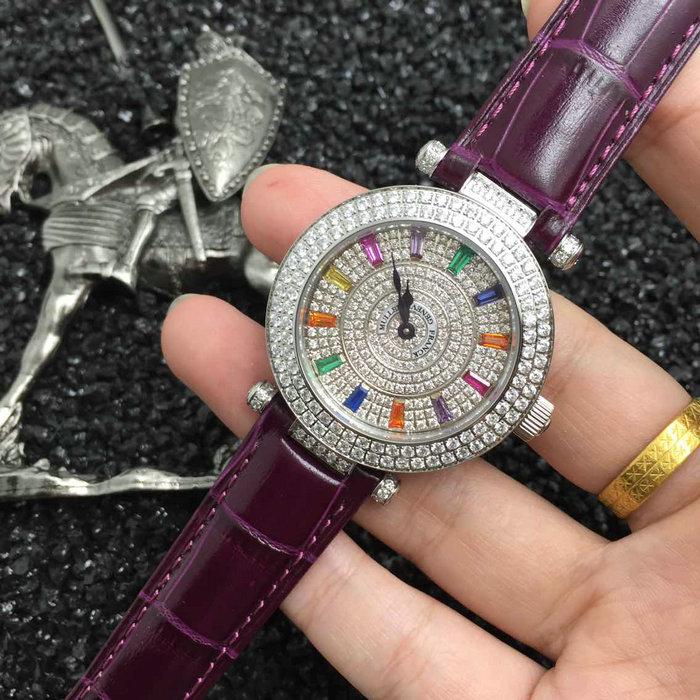 フランクミュラー FRANCK MULLER  ダブルミステリー ダイヤ  クロコレザー