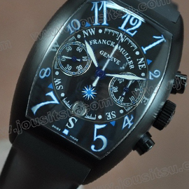 フランクミュラー Casablanca Chrono PVD/LE Black A-7750自動巻き-NO.16748