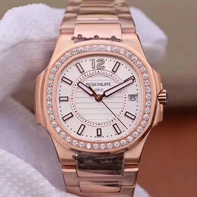 Patek Philippeパテックフィリップアクアノート7011バラの金女士手錶