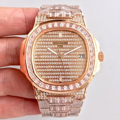 Patek Philippe パテックフィリップダイヤモンドでいっぱいの 方鉆 運動シリーズアクアノート，5719/1G-001