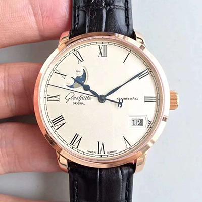 Glashutte Senator 議員シリーズ Panoramadatum Mondphase 大カレンダー月相腕時計 100-04-32-12-04