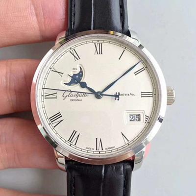 Glashutte Senator 議員シリーズ Panoramadatum Mondphase 大カレンダー月相腕時計 100-04-32-12-04