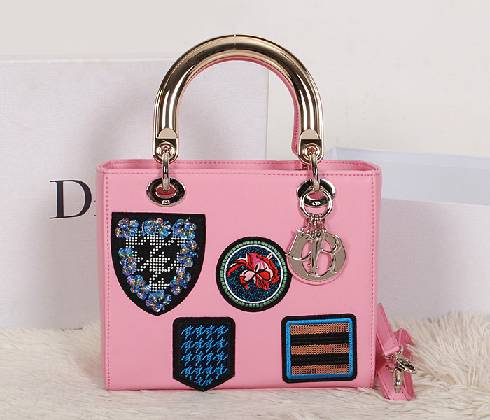 Dior 新款都會時尚拼接圖手提包 