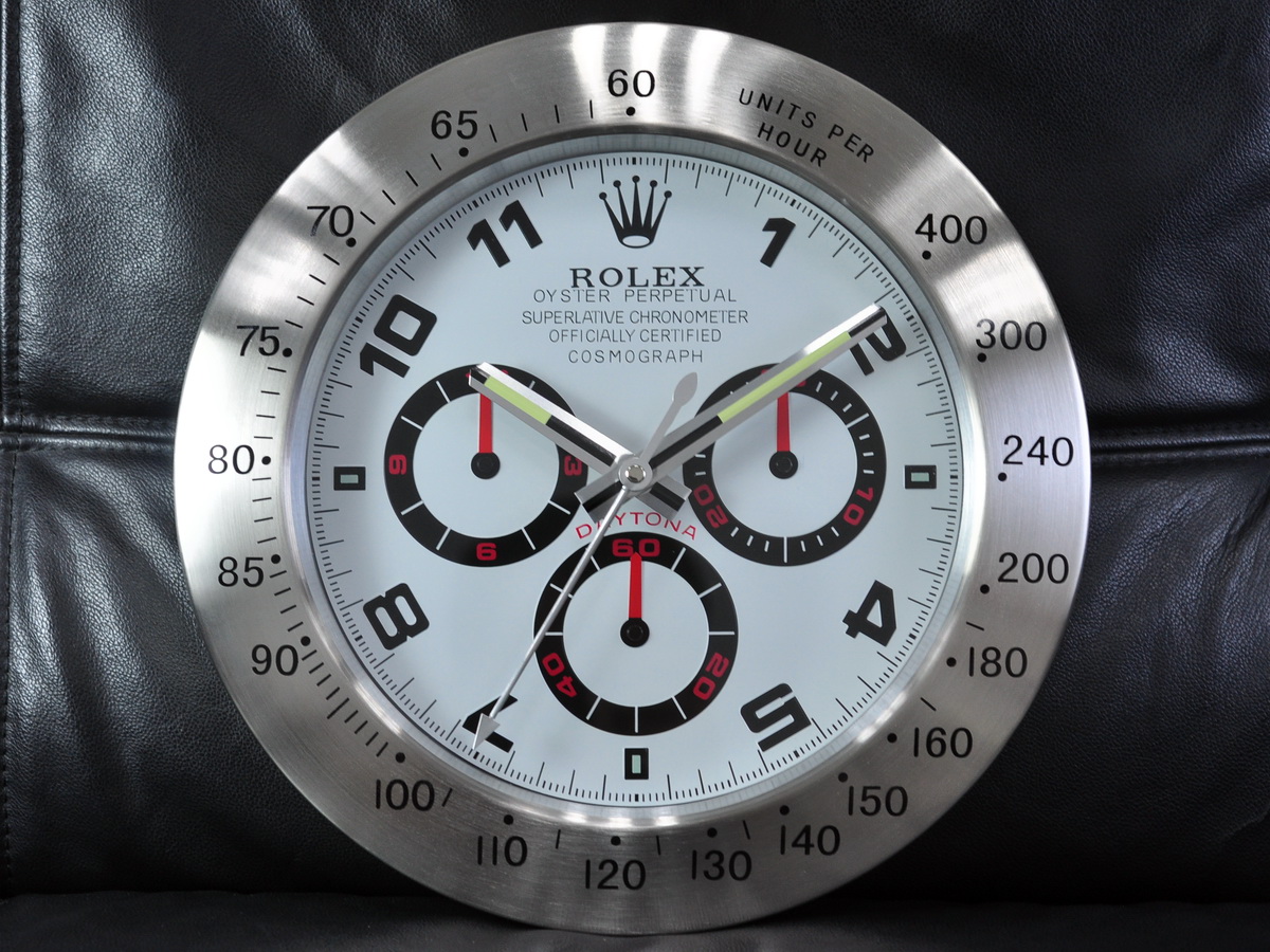 Rolex勞力士Daytona系列壁掛時鐘精鋼外殼搭配機械走秒石英機芯