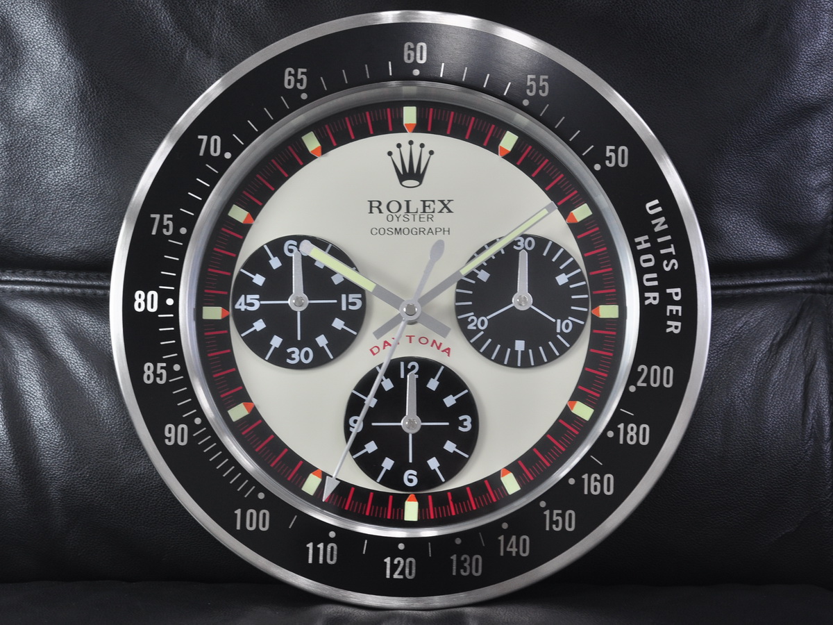 Rolex勞力士Daytona復古系列壁掛時鐘精鋼外殼搭配機械走秒石英機芯