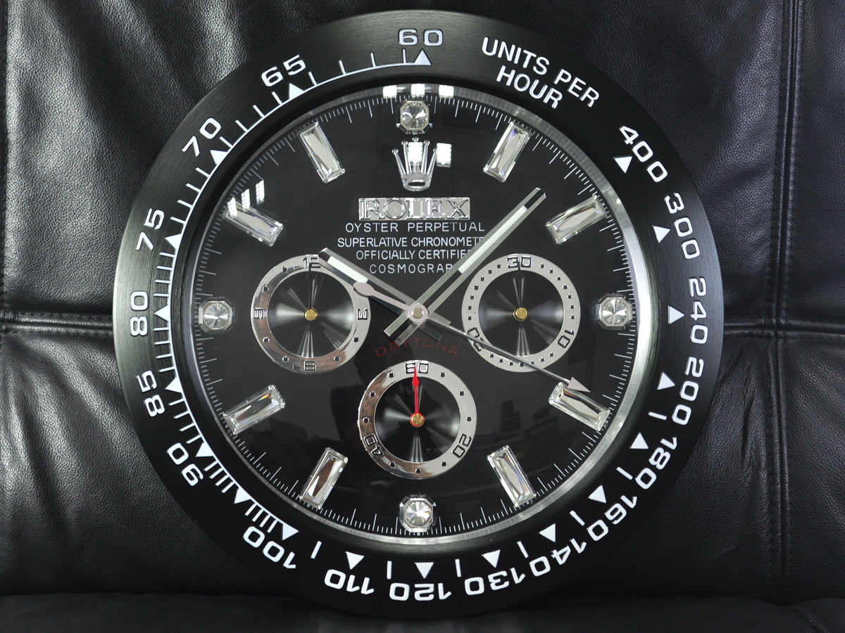 Rolex勞力士【EC廠出品】 Daytona系列壁掛時鐘鋁合金外殼+PVD黑色電鍍