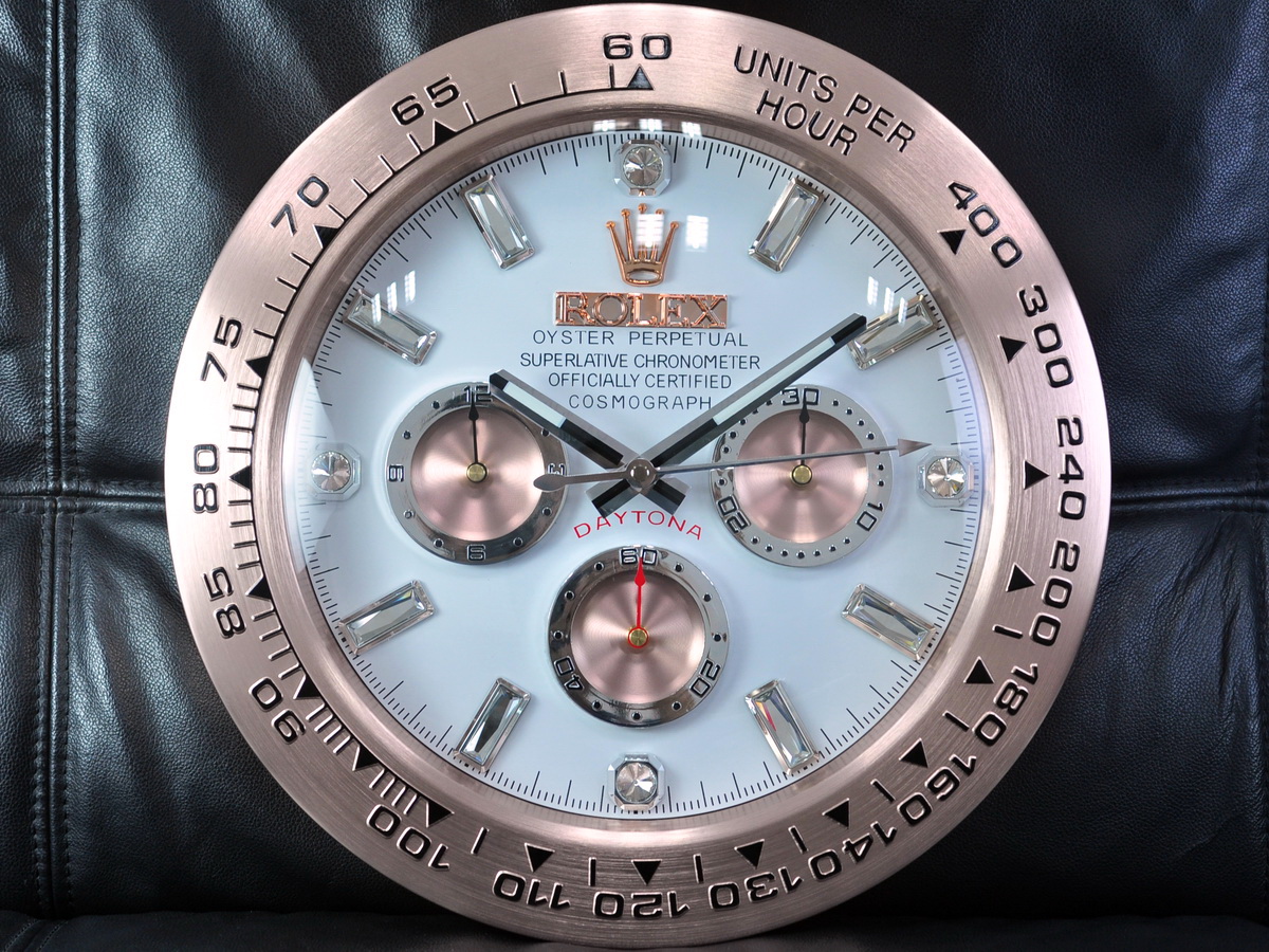 Rolex勞力士【EC廠出品】 Daytona系列壁掛時鐘鋁合金外殼+電鍍玫瑰金