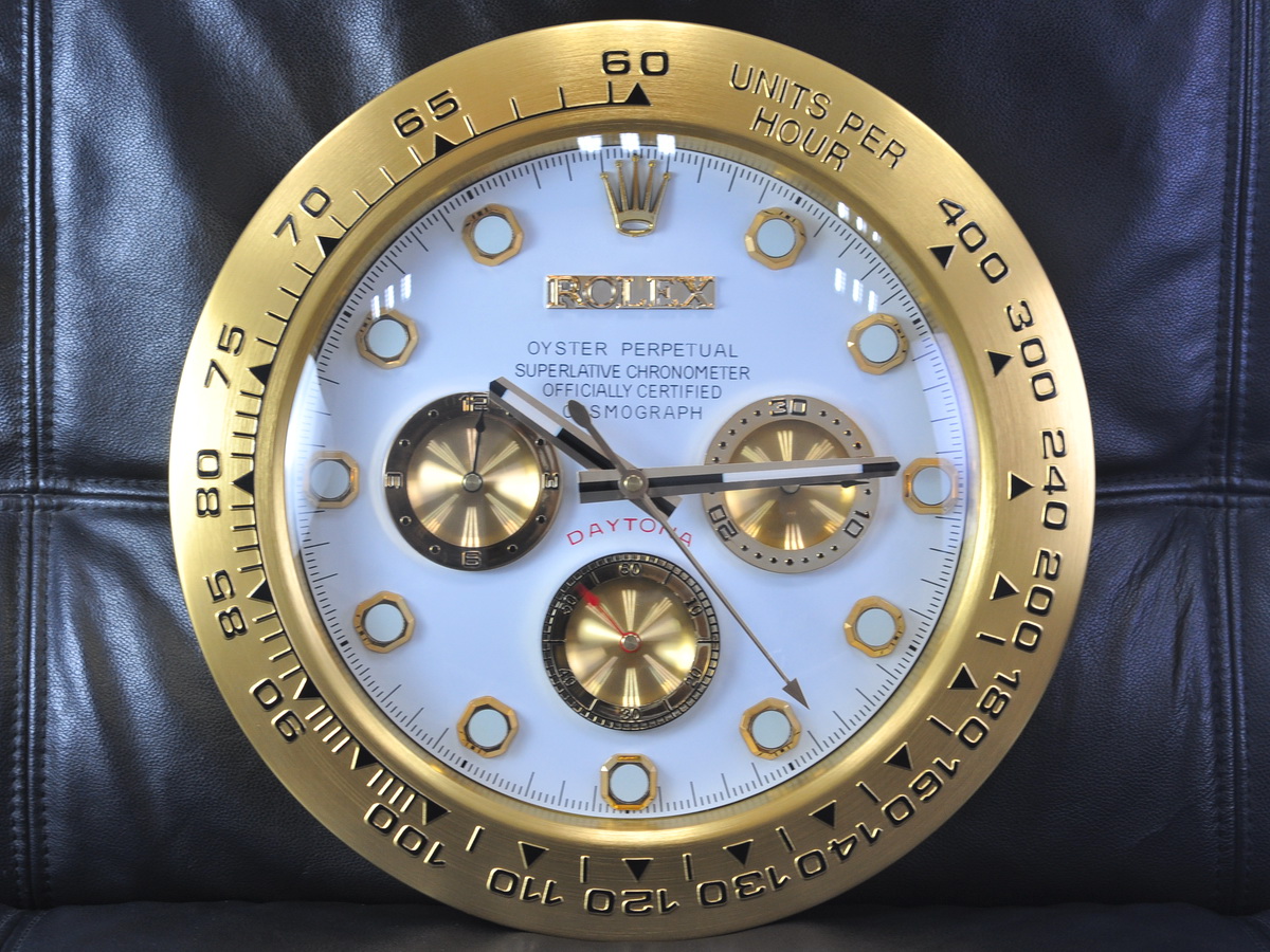 Rolex勞力士【EC廠出品】 Daytona系列壁掛時鐘鋁合金外殼+電鍍玫瑰金