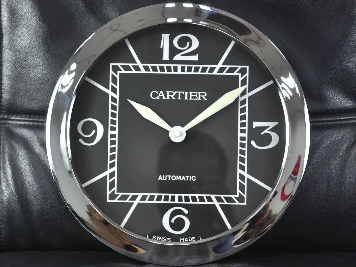 Cartier卡地亞Pasha系列壁掛時鐘精鋼拋光外殼搭配石英機芯