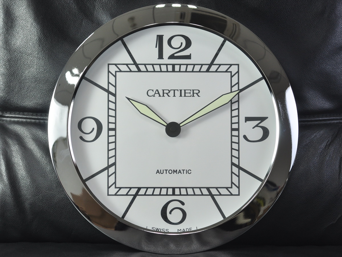 Cartier卡地亞Pasha系列壁掛時鐘精鋼拋光外殼搭配石英機芯