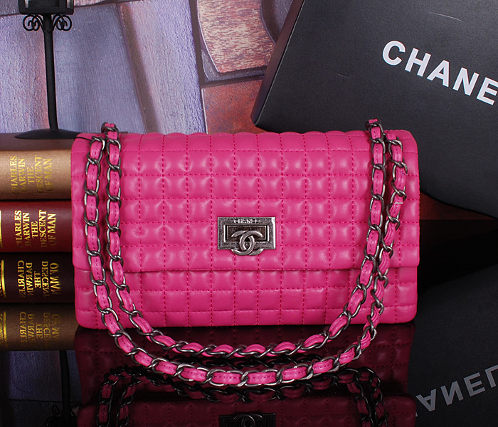 Chanel Large Tote Shopping Bag 紅色銀鍊單寧拖特包