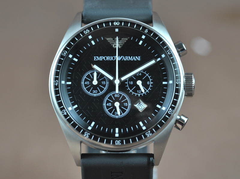 阿瑪尼【男性用】AR0527 不銹鋼錶殼橡膠錶帶日本OS20石英計時機芯