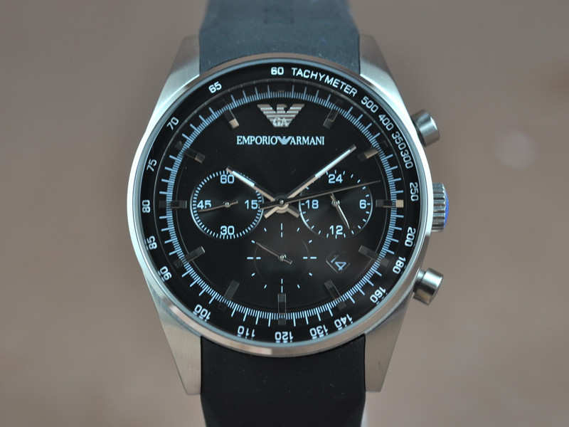 阿瑪尼【男性用】AR5977 不銹鋼錶殼橡膠錶帶日本OS20石英計時機芯