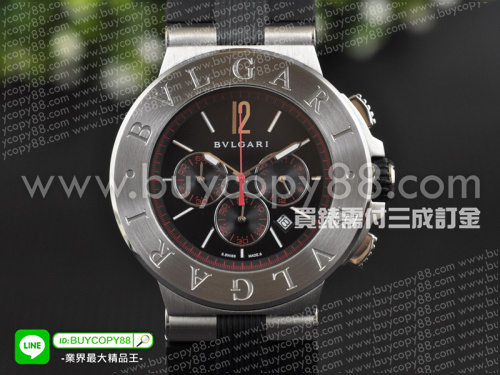 寶格麗【男性用】Diagono系列腕錶精鋼磨砂錶殼+精鋼表圈日本OS20石英計時機芯