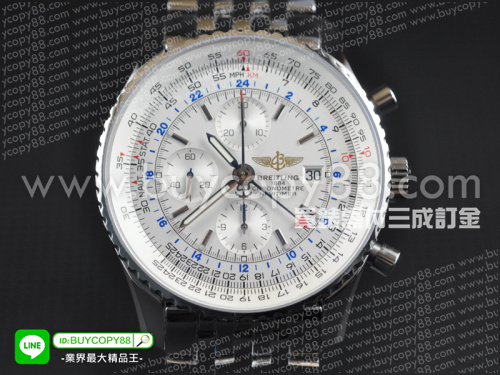 百年靈【男性用】NAVITIMER WORD航空世界腕錶不銹鋼錶殼7750 GMT計時碼表自動機芯