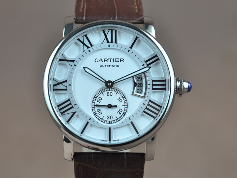 卡地亞【男性用】Rotonde De Cartier系列不銹鋼錶殼17J自動機械機芯
