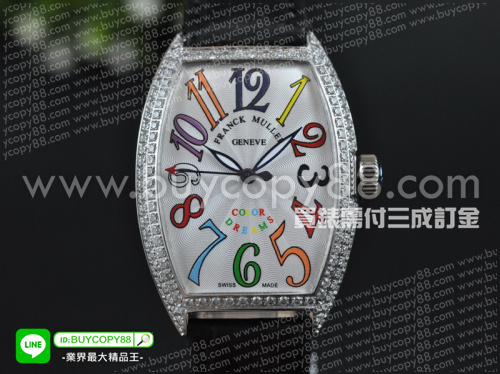 法蘭克穆勒【女性用】Color Dreams女士系列腕錶不銹鋼錶殼+鑲嵌鑽表圈石英機芯