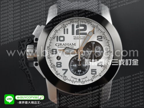 格林漢姆【男性用】新款黑色撒哈拉超大Chronofighter系列腕錶日本石英計時機芯