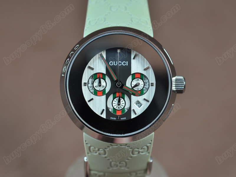 古馳Gucci i-Gucci 39mm SS/RU White Dial J-0S20石英錶