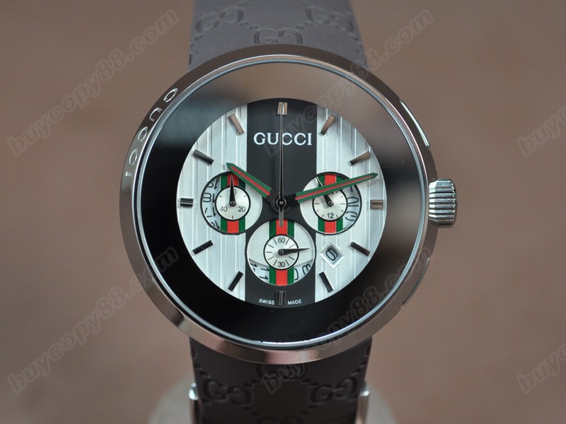 古馳Gucci i-Gucci 45mm SS/RU White Dial J-0S20石英錶
