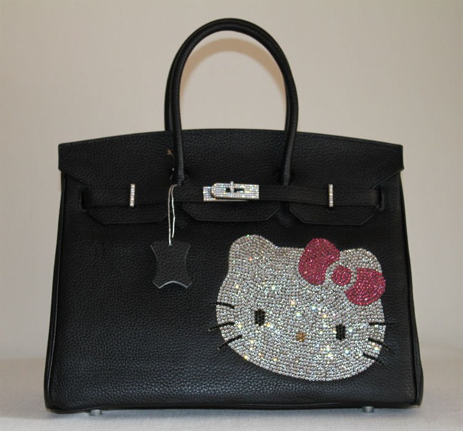 HERMES-package-35cm-bla黑色kitty風手提包