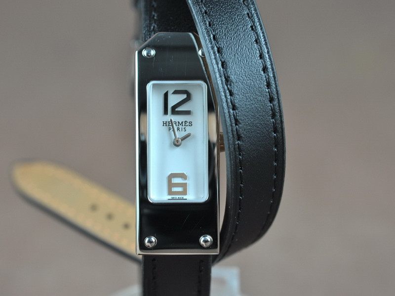 愛馬仕【女性用】Kelly系列雙圈錶帶不銹鋼錶殼Swiss Ronda石英機芯