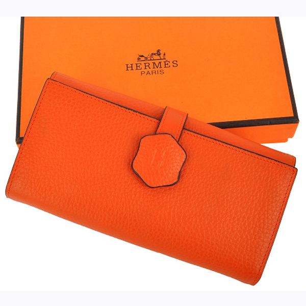 Hermes-534-orange橘色錢夾 