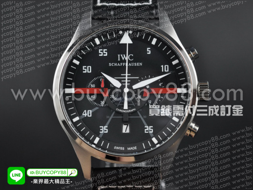 萬國錶【男性用】Pilots Watches飛行員系列計時腕錶不銹鋼錶殼VD64A石英計時機芯