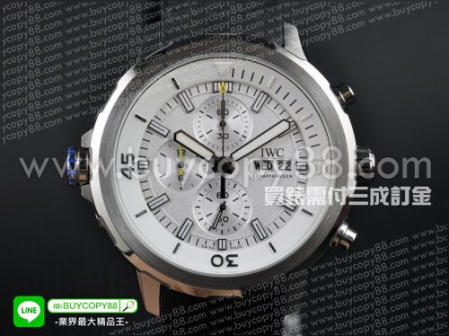 萬國錶【男性用】海洋時計計時腕錶精鋼錶殼橡膠錶帶石英計時機芯