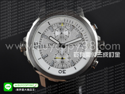 萬國錶【男性用】海洋時計計時腕錶精鋼錶殼橡膠錶帶石英計時機芯