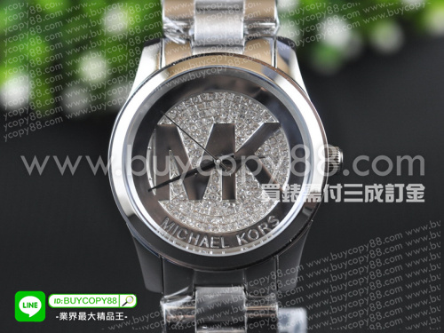 Michael Kors 邁可·寇斯不銹鋼拋光錶殼鑽石面盤日本石英機芯