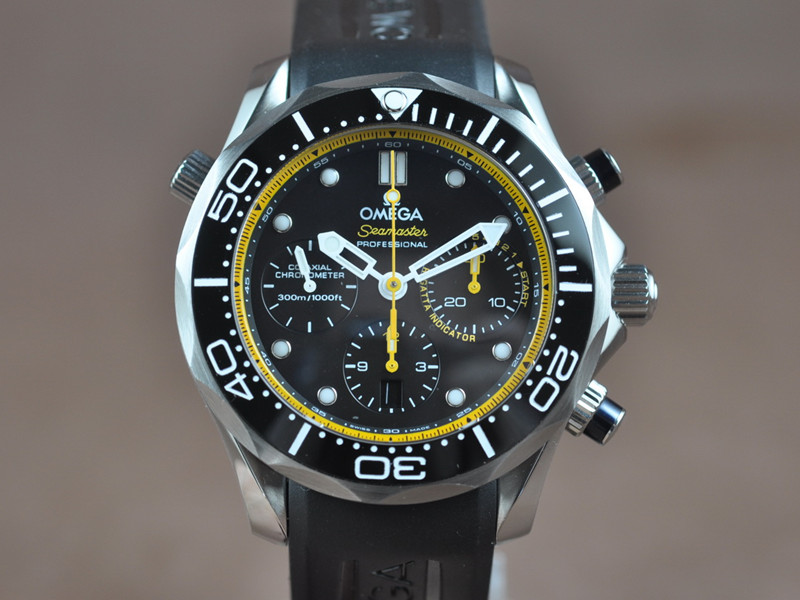 歐米茄【男性用】Seamaster海馬系列不銹鋼錶殼陶瓷表圈7750計時碼表機芯