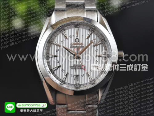 歐米茄【男性用】Seamaster系列GMT 316L不銹鋼錶殼白色條紋面盤2836自動機械機芯