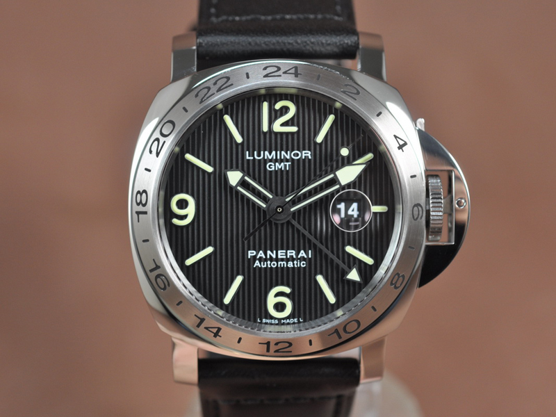 沛納海 Watches Luminor GMT SS/LE 黑 文字盤 亞洲 2836-2 自動機芯 搭 載 28800bph 