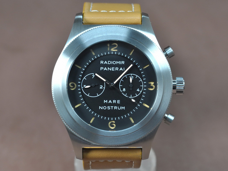 沛納海 Watches Radiomir 52mm SS/LE 黑 文字盤 亞洲 自動機芯 搭 載  