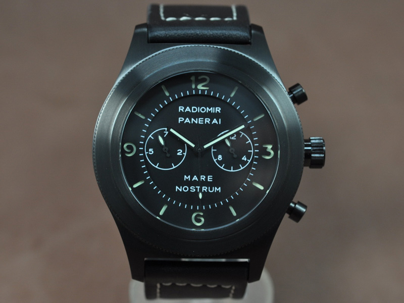 沛納海 Watches Radiomir 52mm PVD/LE 黑 文字盤 亞洲 自動機芯 搭 載