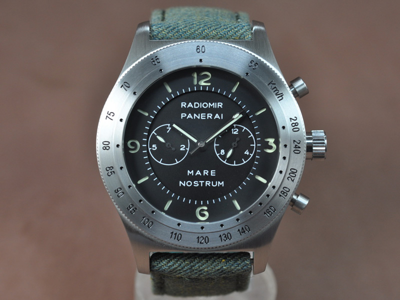 沛納海 Watches Radiomir 52mm SS/LE 黑 文字盤 亞洲 自動機芯 搭 載 