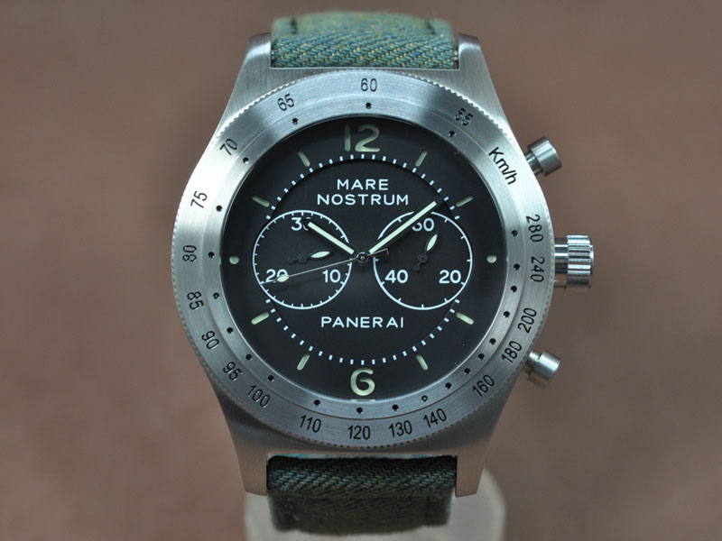 沛納海 Watches Radiomir 52mm SS/LE 黑 文字盤 亞洲 自動機芯 搭 載 
