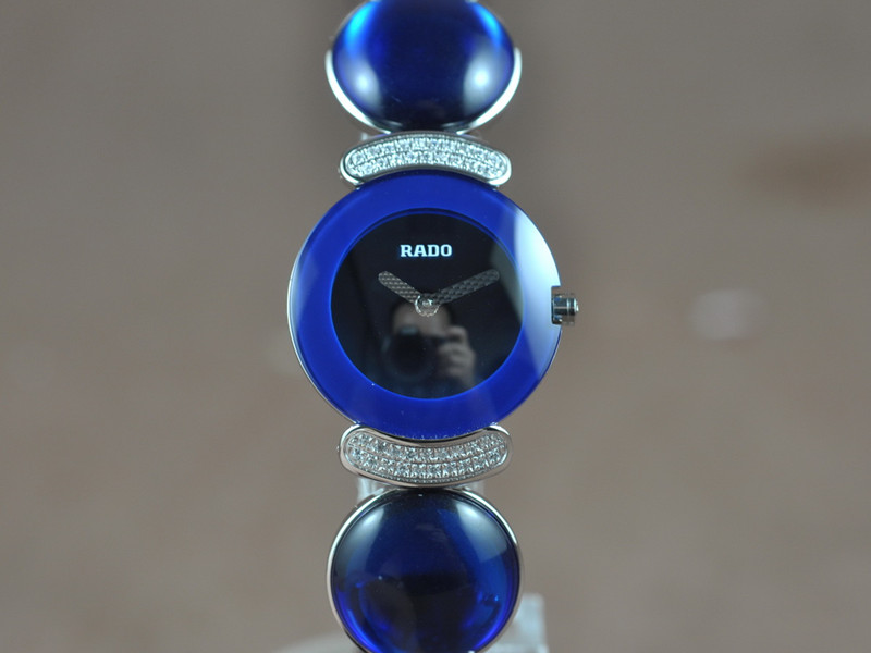 雷達【女性用】Blue Fascination藍寶石之夢不銹鋼錶殼鑲嵌鑽藍寶石點綴錶帶瑞士石英機芯