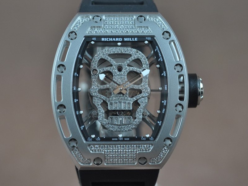 Richard Mille【男性用】RM052 不銹鋼錶殼鑲嵌水鑽MIYOTA 6T51自動機芯