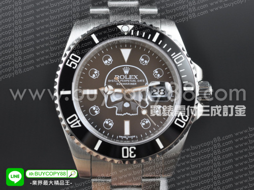勞力士【男性用】Submariner系列不銹鋼錶殼黑色面盤2836自動機械機芯