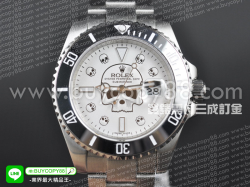 勞力士【男性用】Submariner系列不銹鋼錶殼白色面盤2836自動機械機芯