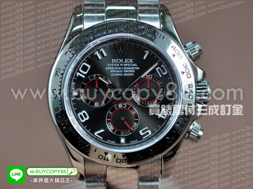 勞力士【男性用】宇宙計型Daytona系列不銹鋼錶殼+不銹鋼錶帶7750計時碼表自動機芯