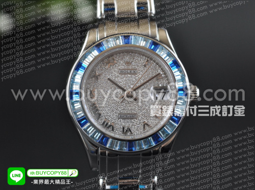 勞力士【女性用】Datejust日誌珍珠淑女型腕錶精鋼錶殼鑽石面盤2836-2自動機械機芯