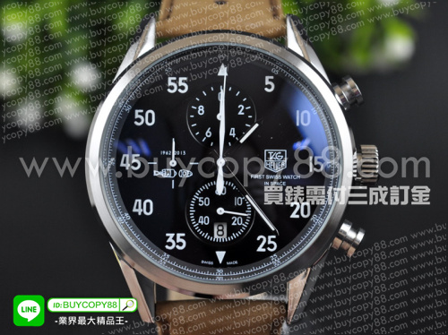 豪雅【男性用】Carrera 49mm卡萊拉系列不銹鋼錶殼日本OS10石英計時機芯