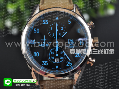 豪雅【男性用】Carrera 49mm卡萊拉系列玫瑰金錶殼日本OS10石英計時機芯