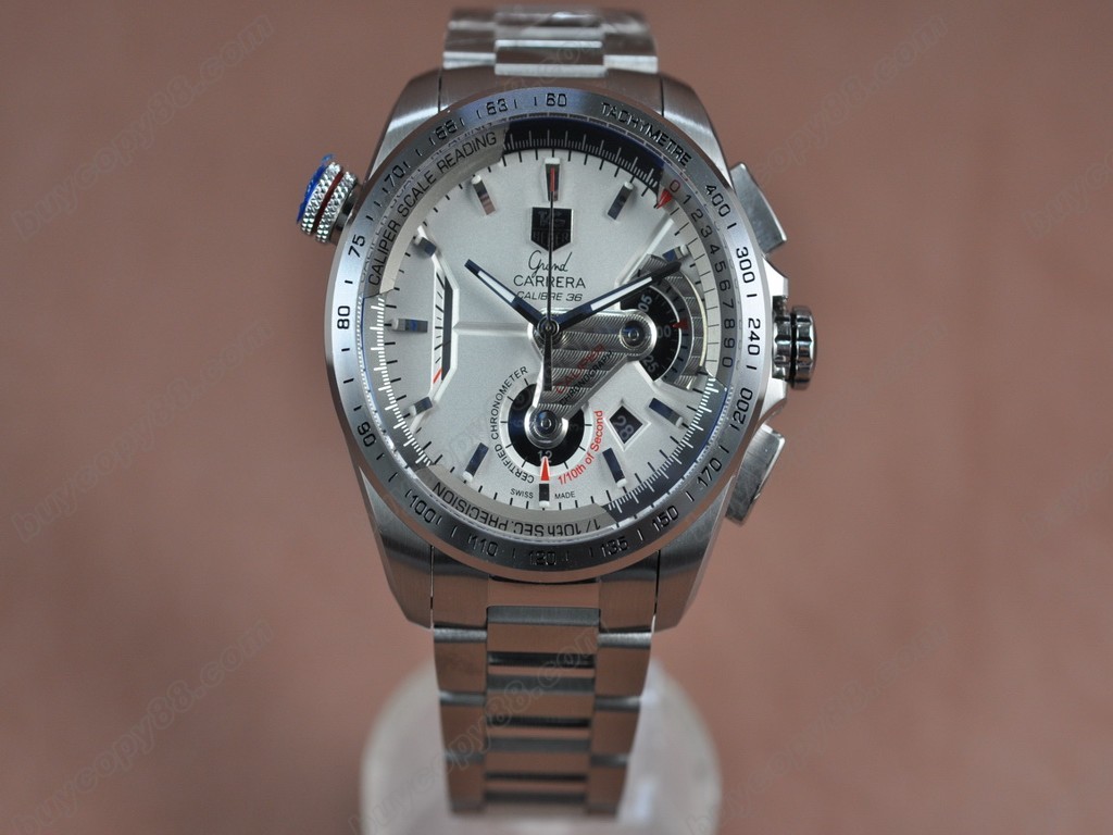 豪雅【男性用】 MadTag Heuer Watches Grand Carrera Calibre 36 DLC/TI/SS A-7750自動機芯搭載 
