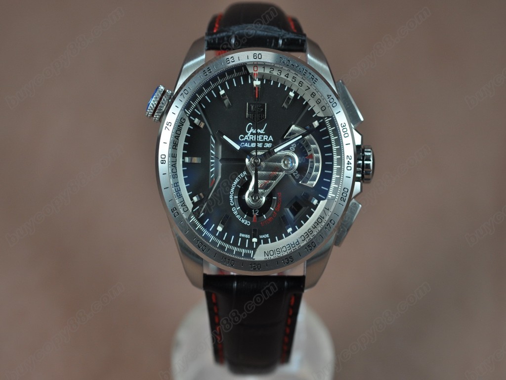 豪雅【男性用】 MadTag Heuer Watches Grand Carrera Calibre 36 DLC/TI/LE Black 自動機芯搭載　