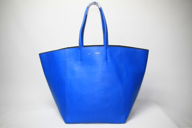 CELINE Cabas 原廠皮革肩背購物包 (藍色)