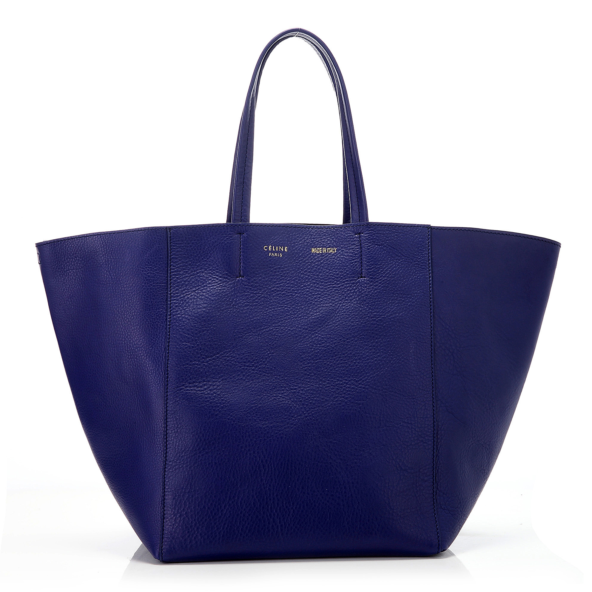 CELINE Cabas 原廠皮革肩背購物包 (深藍色)